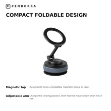 Vacuum Magnetic Suction Phone Mount – Foldable Adjustable Phone Holder