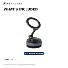 Vacuum Magnetic Suction Phone Mount – Foldable Adjustable Phone Holder