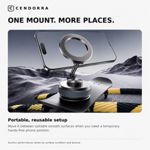 Vacuum Magnetic Suction Phone Mount – Foldable Adjustable Phone Holder