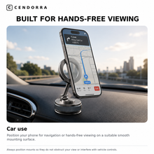 Vacuum Magnetic Suction Phone Mount – Foldable Adjustable Phone Holder